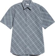Burberry Check Cotton Button-Up Shirt
