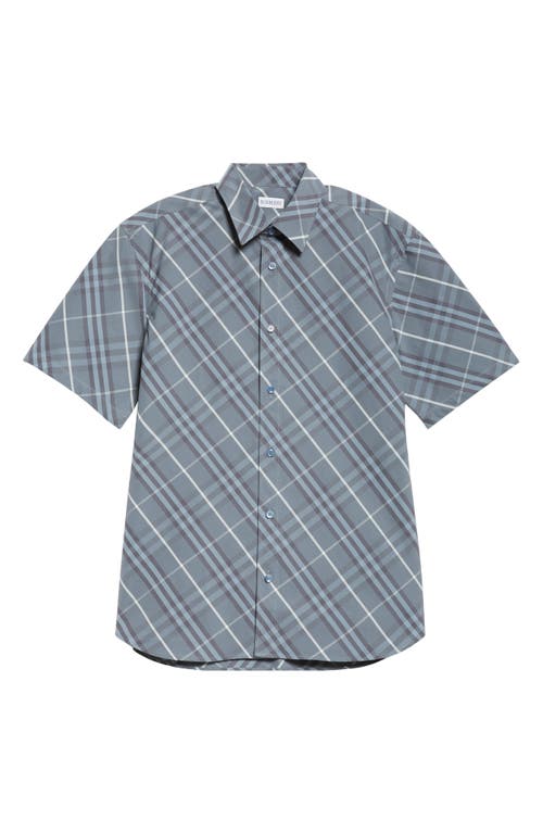 Burberry Check Cotton Button-up Shirt In Pewter Ip Check