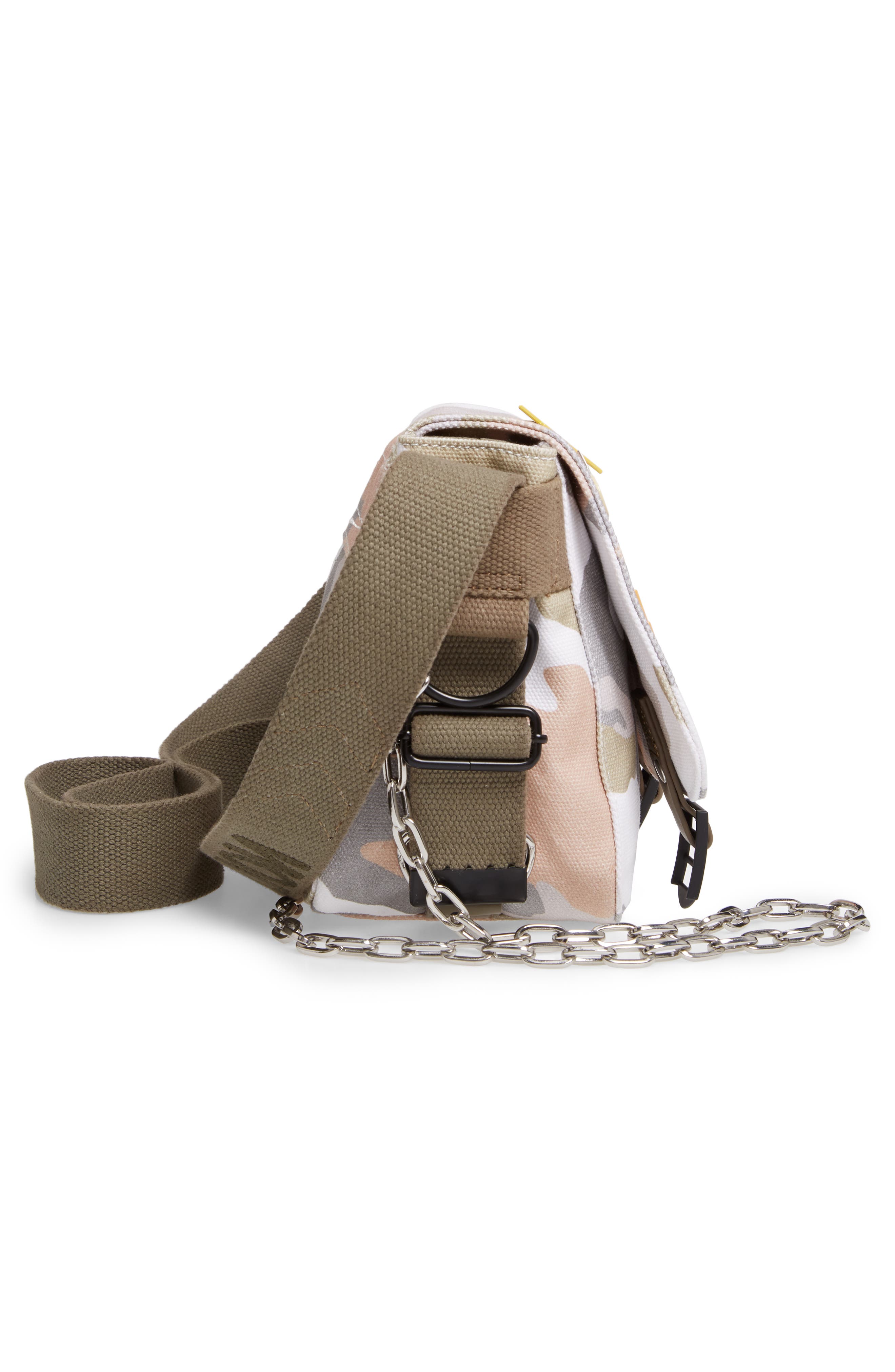 Zadig & Voltaire Ready Made Camo Canvas Messenger Bag, Alternate, color, 