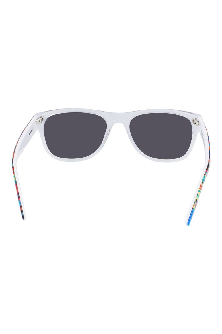 Pride Stand Proud 57mm Mirrored Sunglasses, Alternate, color, CRYSTAL CLEAR SOLID SMOKE LENS