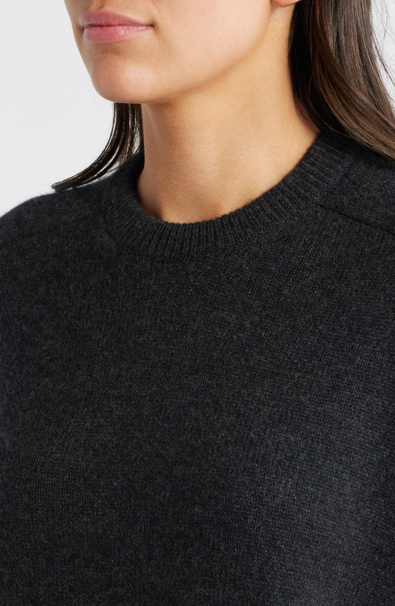 Theory Cashmere Crewneck Crop Sweater, Alternate, color, Dkch