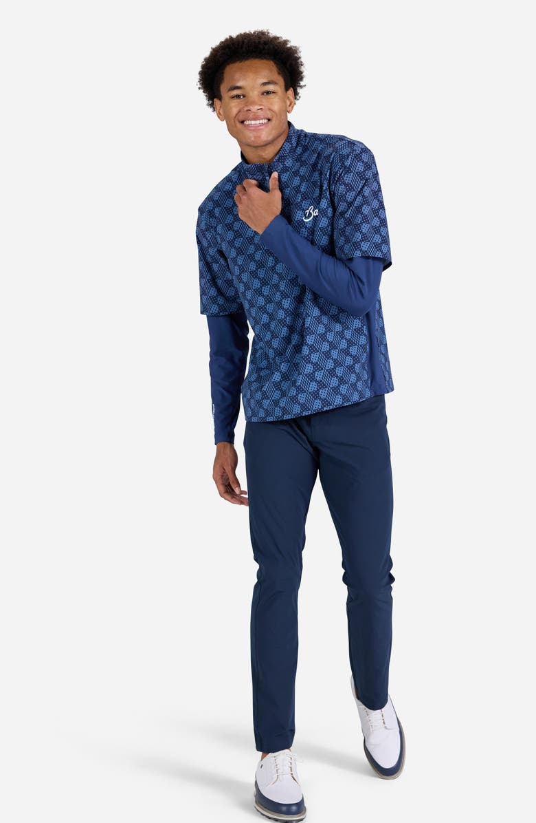 Bad Birdie Bad Elements Mechanism Quarter Zip Golf Pullover, Alternate, color, Blue