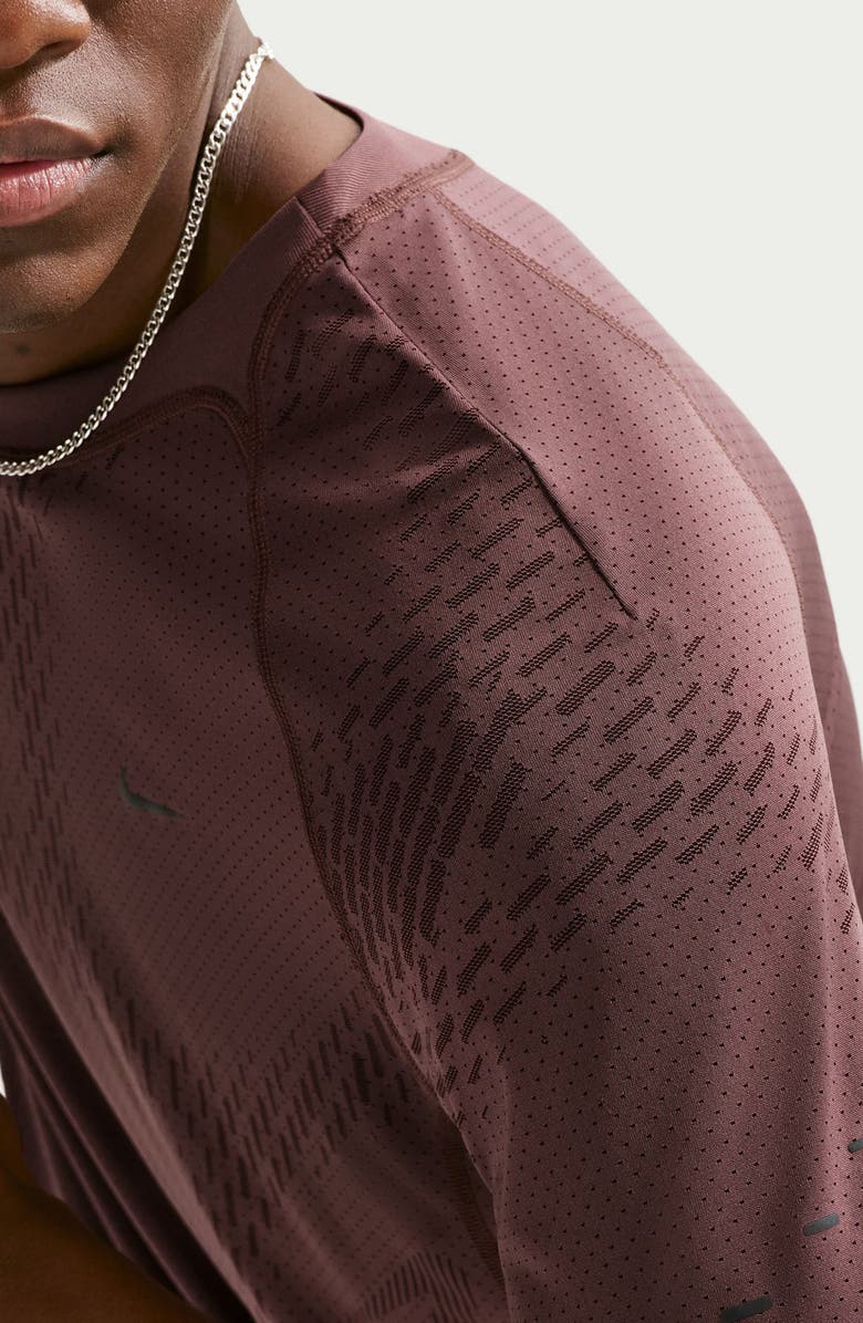 Nike Stride Dri-FIT ADV Short-Sleeve Running Top, Alternate, color, Tattoo/ Burgundy Crush