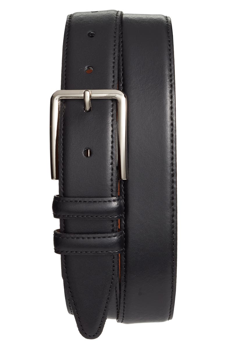 Nordstrom Mercer Leather Belt, Main, color, Black