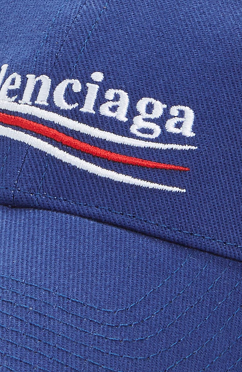 Balenciaga Political Embroidered Logo Baseball Cap, Alternate, color, 