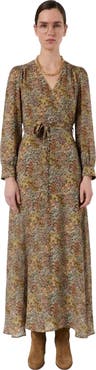 GERARD DAREL Draped Wrap Maxi Dress