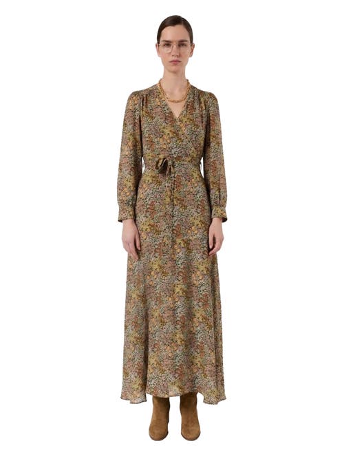 GERARD DAREL Draped Wrap Maxi Dress in Pink at Nordstrom, Size 8