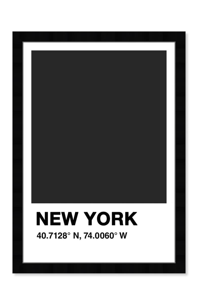 Wynwood Studio New York Color Swatch Framed Wall Art, Main, color, Black