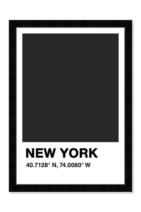 New York Color Swatch Framed Wall Art