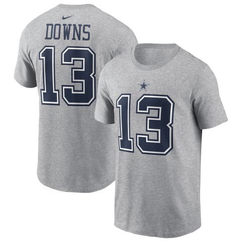 Men's Nike Caleb Downs Heather Gray Dallas Cowboys Name & Number T-Shirt