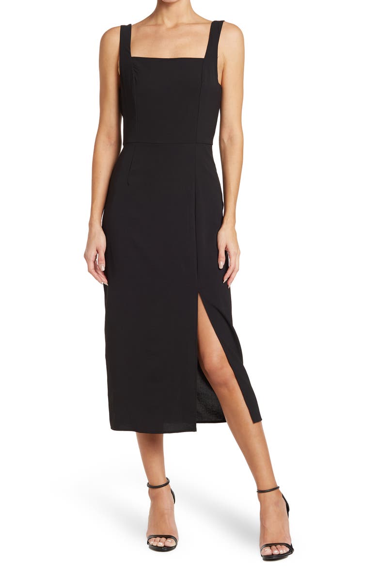 NSR Square Neck Midi Dress, Main, color,