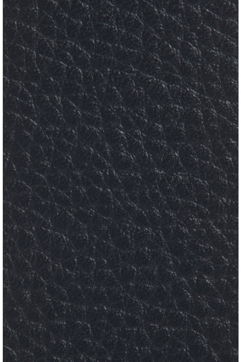 Hidden Stitch Leather Belt, Alternate, color, NAVY