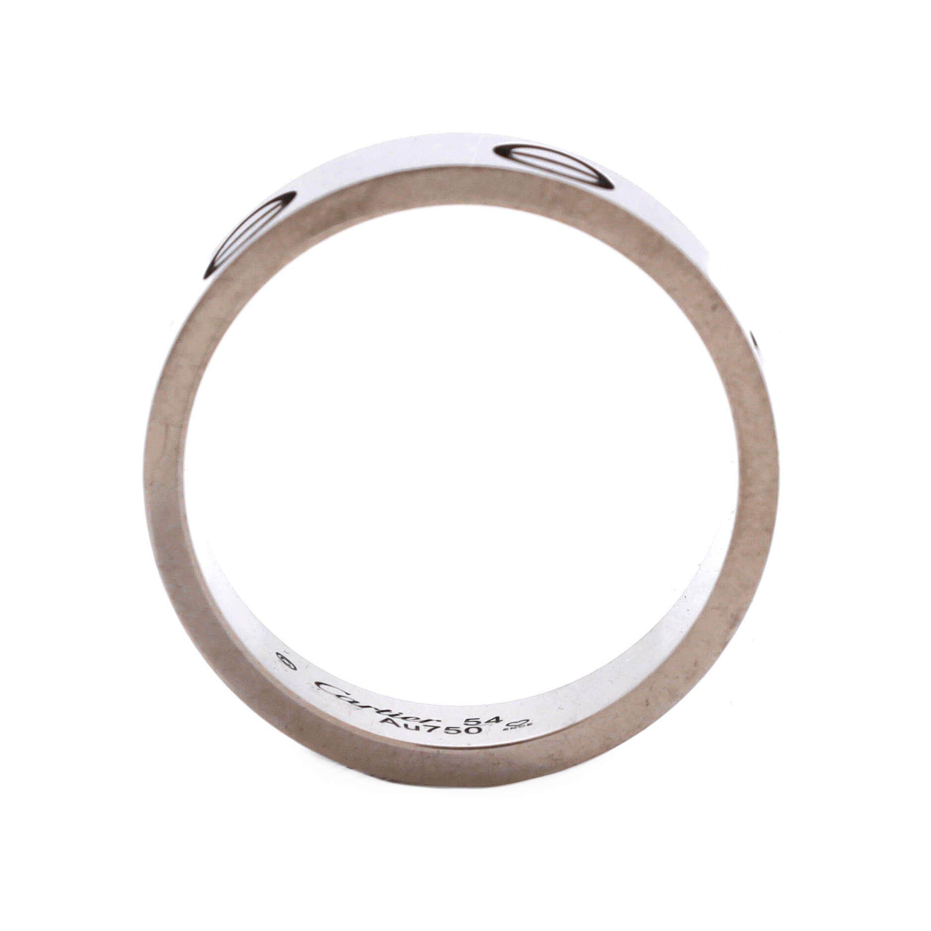 Love Band Ring 18K White Gold, Alternate, color, Metallic Gold