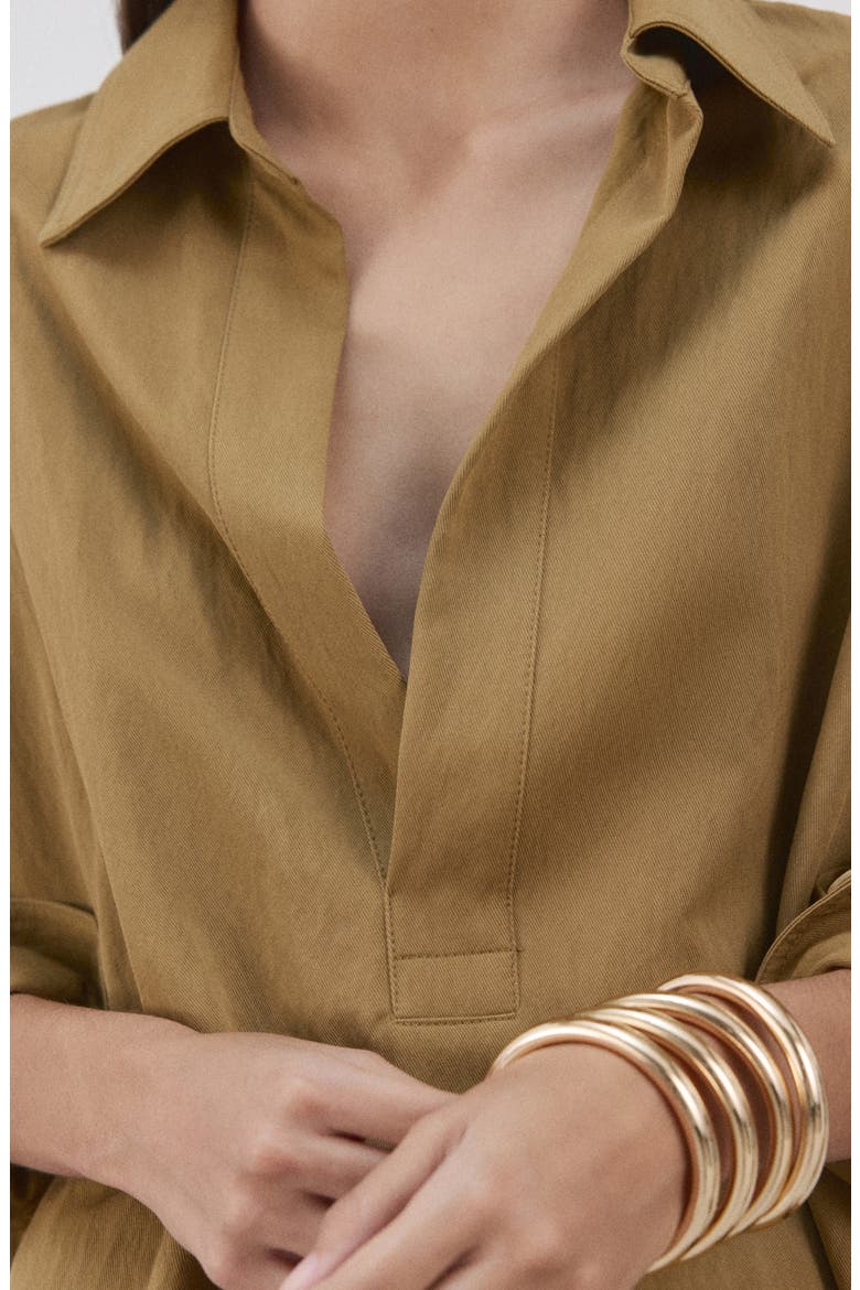 Oversize Popover Shirt, Alternate, color, KHAKI