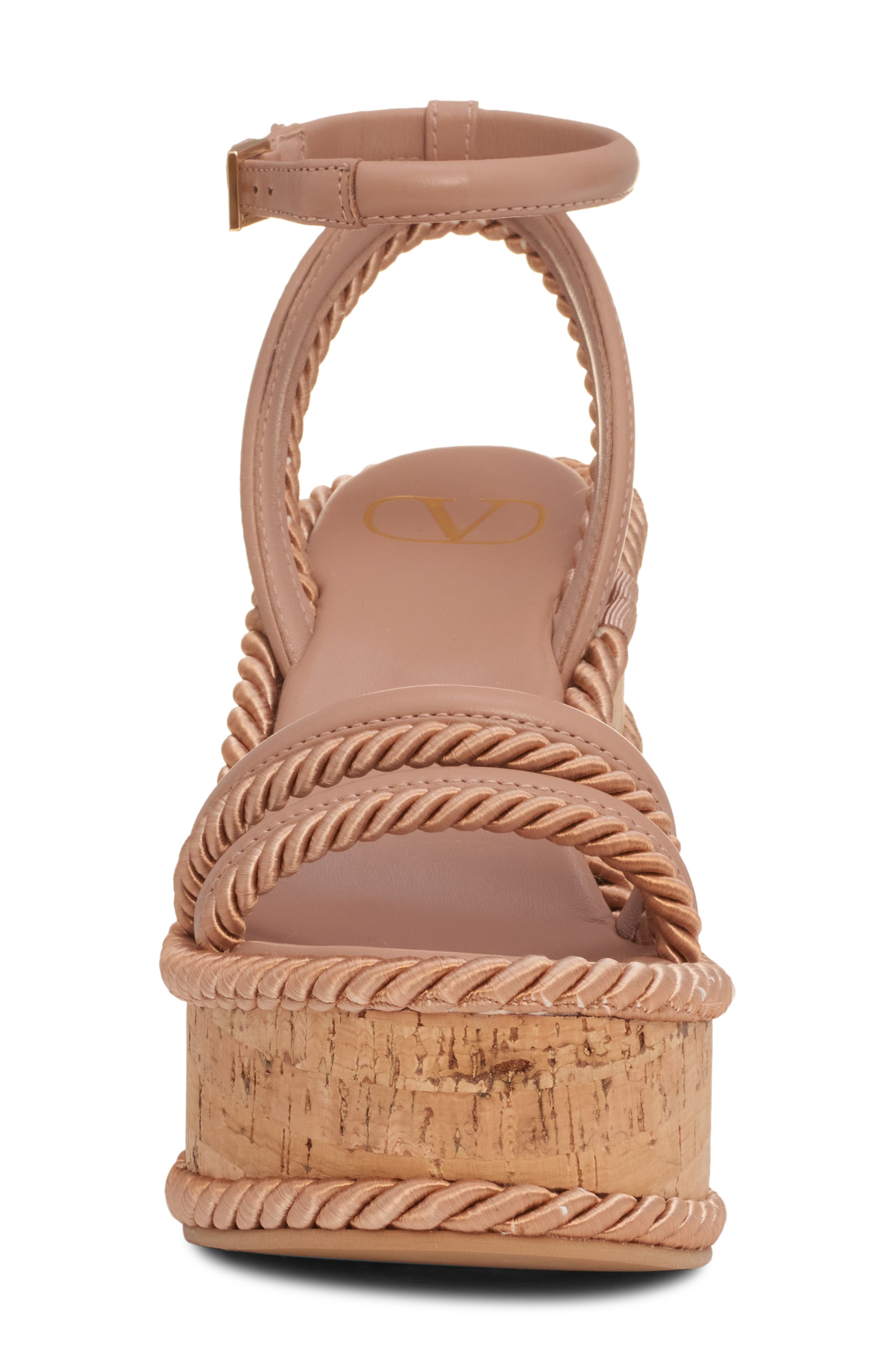 Valentino Garavani VLOGO Platform Sandal, Alternate, color, Rose Canelle