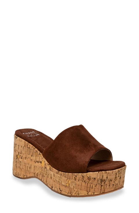 Rita Open Toe Cork Platform Wedge Sandal