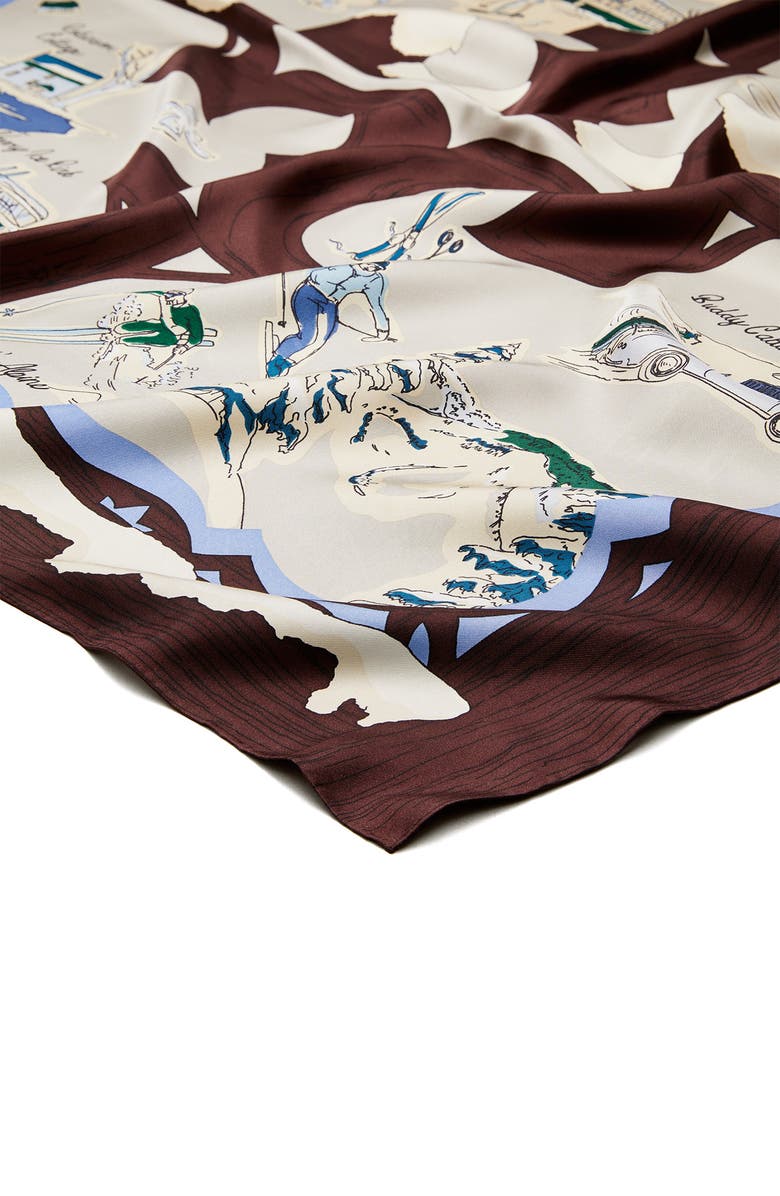 Tory Burch Chalet Silk Square Scarf, Alternate, color, 