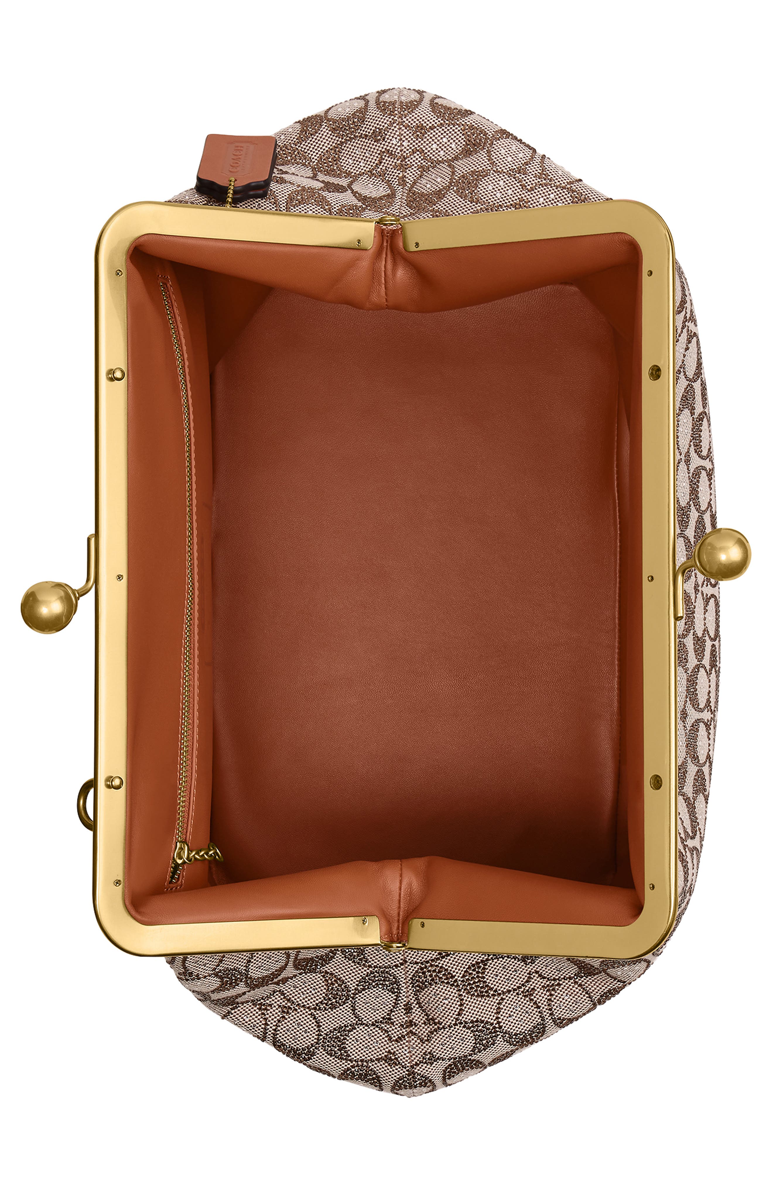COACH LARGE KISSLOCK FRAME BAG IN CRYSTAL SIGNATURE JACQUARD, Alternate, color, 