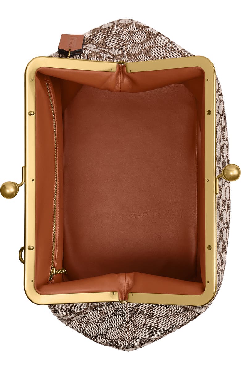 COACH LARGE KISSLOCK FRAME BAG IN CRYSTAL SIGNATURE JACQUARD, Alternate, color,