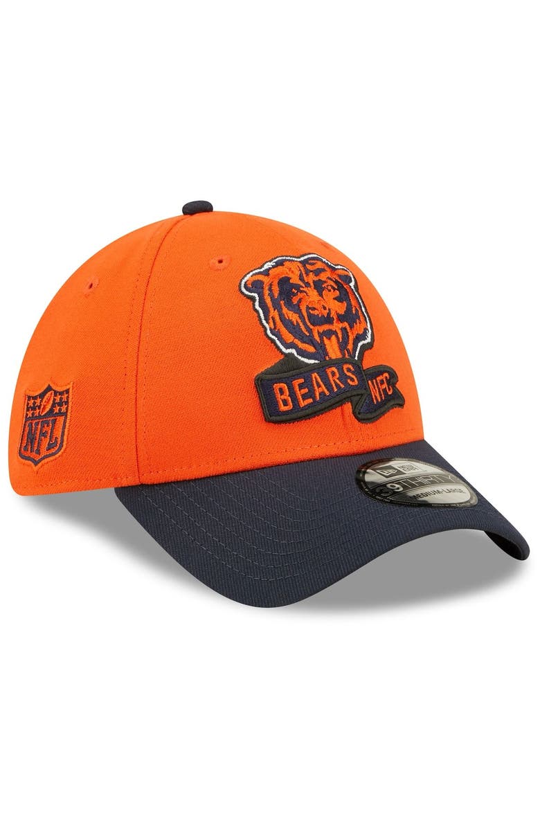 New Era Men's New Era Orange/Navy Chicago Bears 2022 Sideline 39THIRTY Flex Hat, Main, color, 