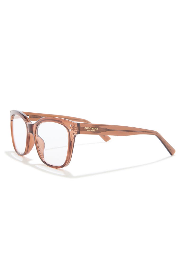 Fashion Dot Square Reading Glasses, Alternate, color, CRYSTAL BROWN