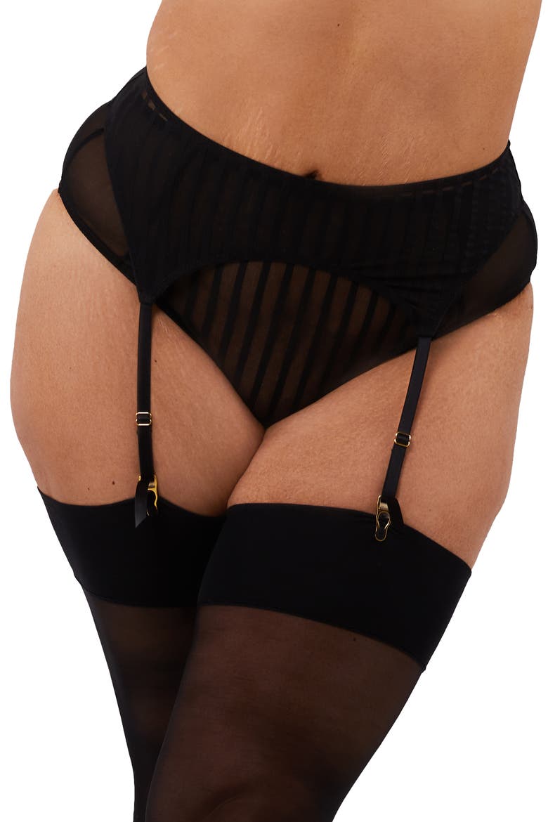 Suspender Belt, Main, color, BLACK