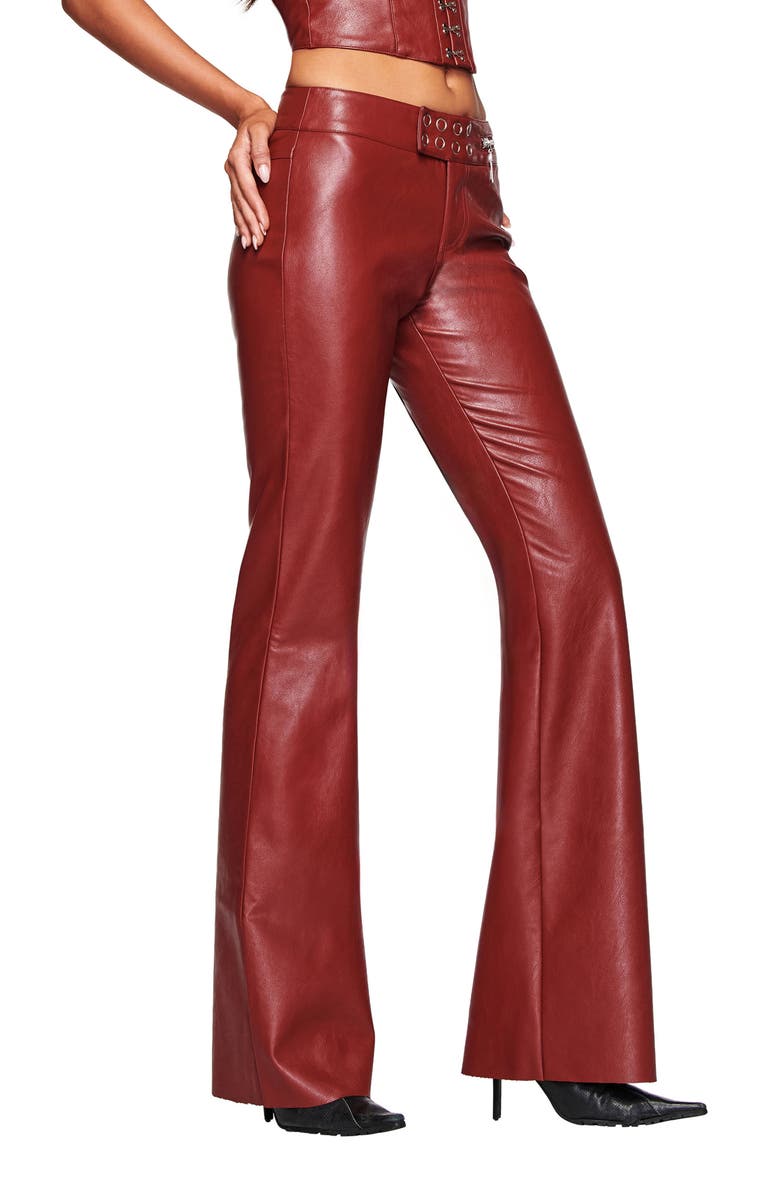 I.AM.GIA Reika Faux Leather Flare Pants, Alternate, color,