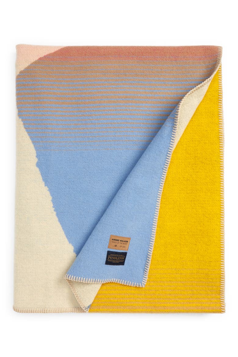 x Andre Walker Limited Edition Wool Throw Blanket, Main, color, VOICE OF THE BODY