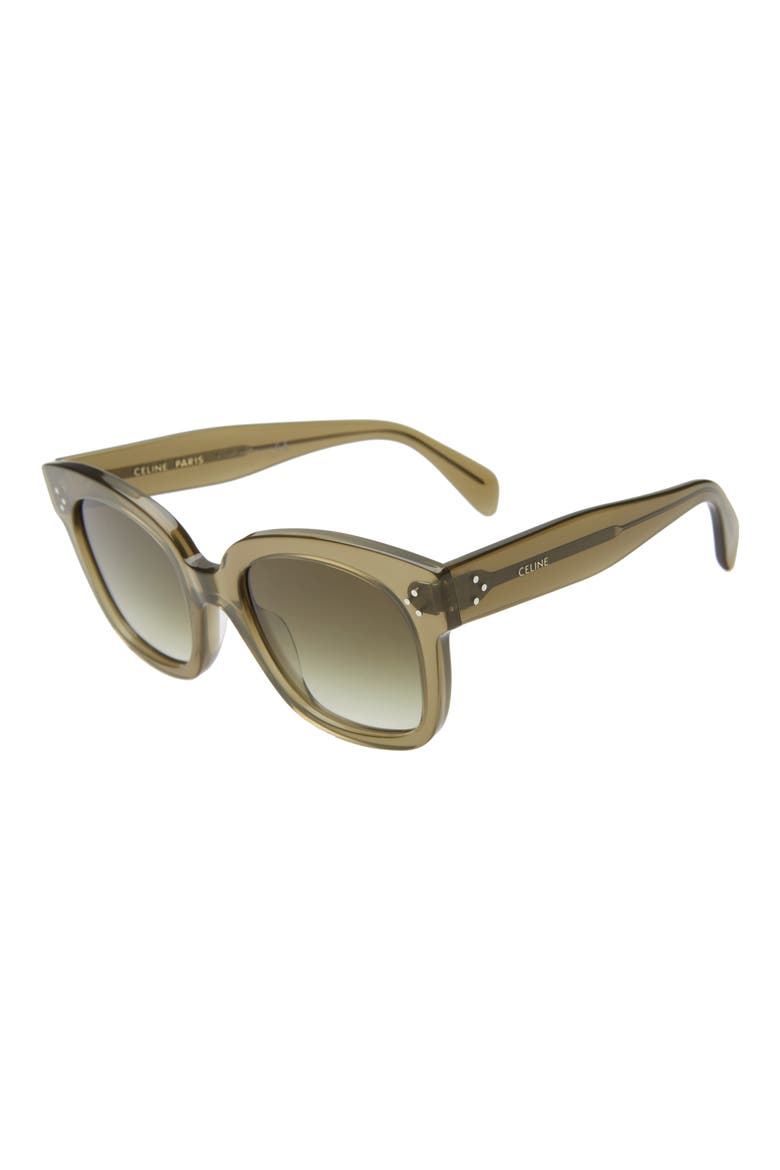54mm Square Sunglasses, Alternate, color, DARK GREEN/ GRADIENT GREEN