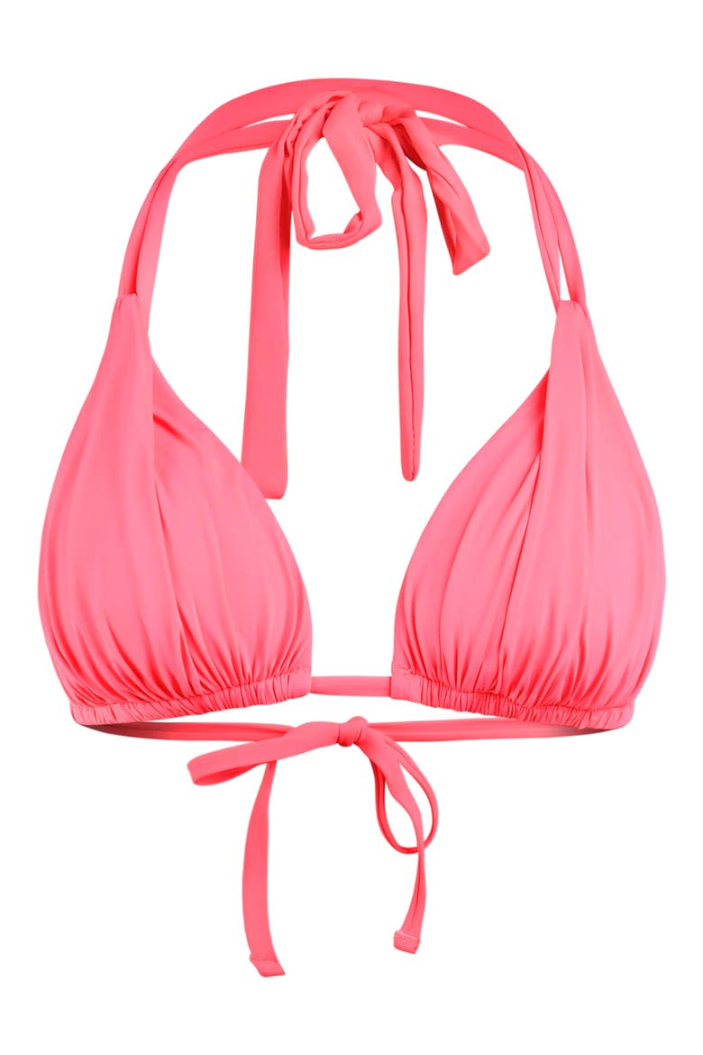 Island Goddess Halter Bikini Top, Alternate, color, CORAL REEF
