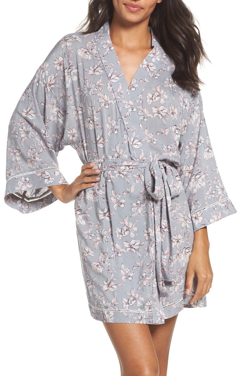 Nordstrom Lingerie Sweet Dreams Print Robe, Main, color, 