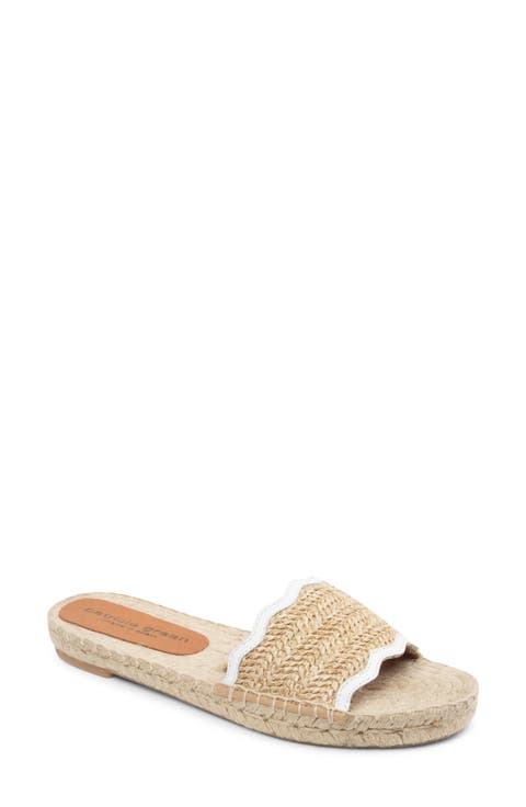 Emma Raffia Slide Sandal (Women)