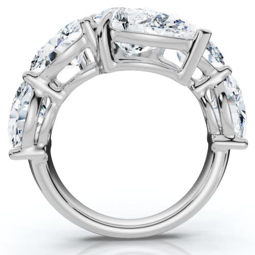 Bliss Diamond 7.10ct Pear & Oval Shape Bypass Ring Gold Lab Grown In 10k White Gold