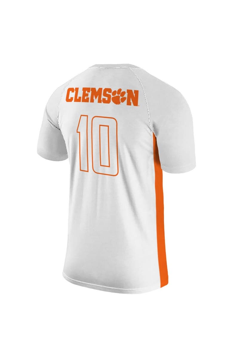 Retro Brand Men's Original Retro Brand #10 White Clemson Tigers Soccer Jersey, Alternate, color, 