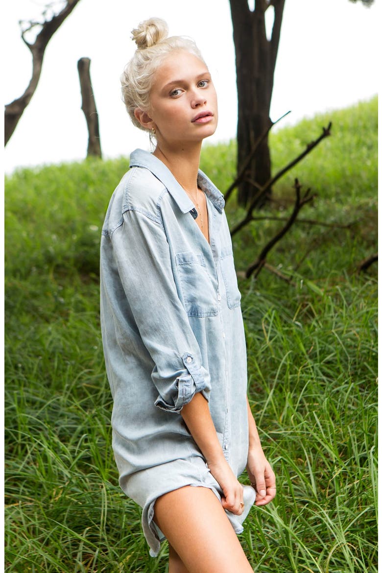 'Got the Blues' Chambray Shirtdress, Alternate, color, CHAMBRAY