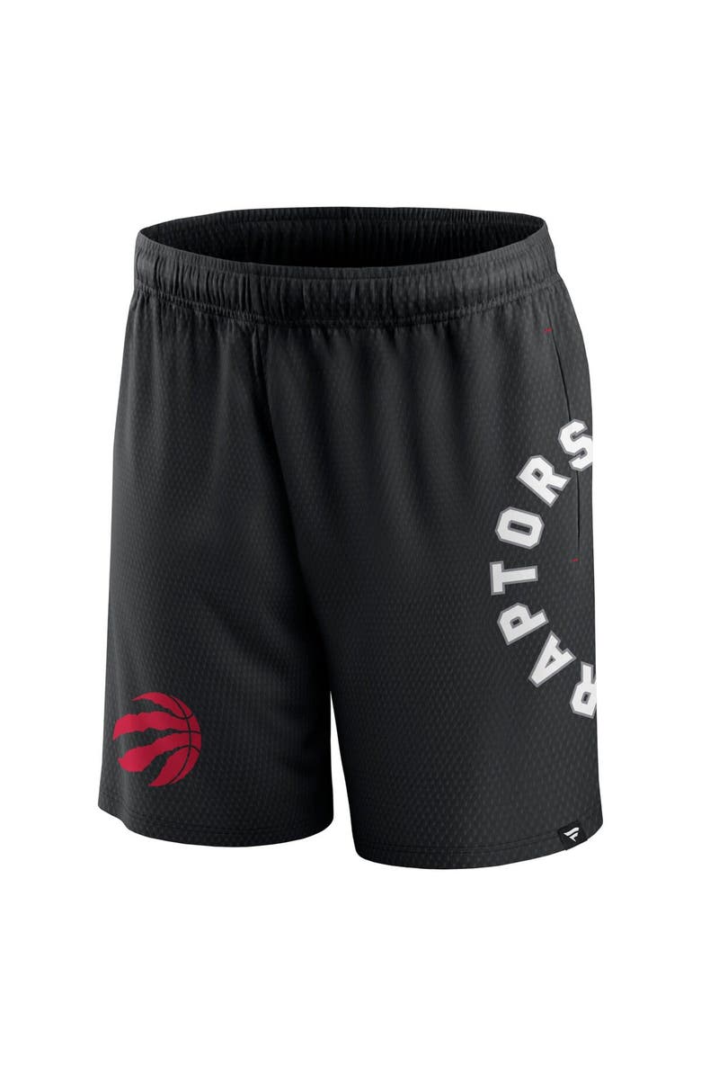 FANATICS Men's Fanatics Branded Black Toronto Raptors Post Up Mesh Shorts, Alternate, color, Black