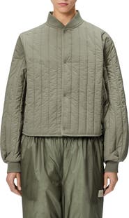 Rains Banja Water Resistant Channel Quilted Bomber Jacket