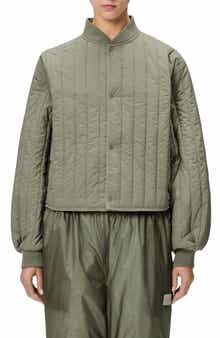 Rains Banja Water Resistant Channel Quilted Bomber Jacket