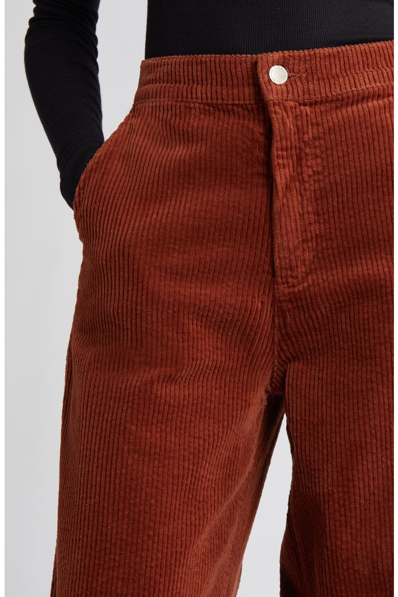 Devon Wide Leg Corduory Pants, Alternate, color, SPICED MAPLE
