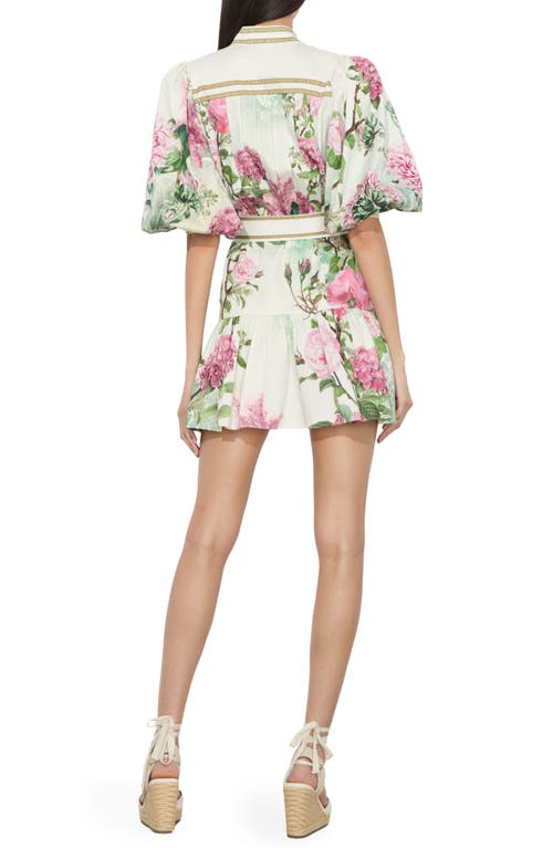 Alice And Olivia Alice + Olivia Cora Cotton Mini Dress In Rose Whisper