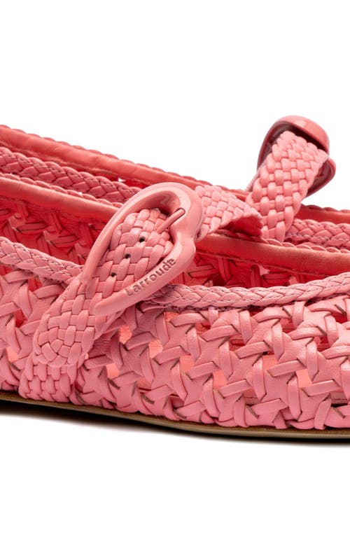 Larroude Larroudé Verona Macrame Ballet Flat In Pink