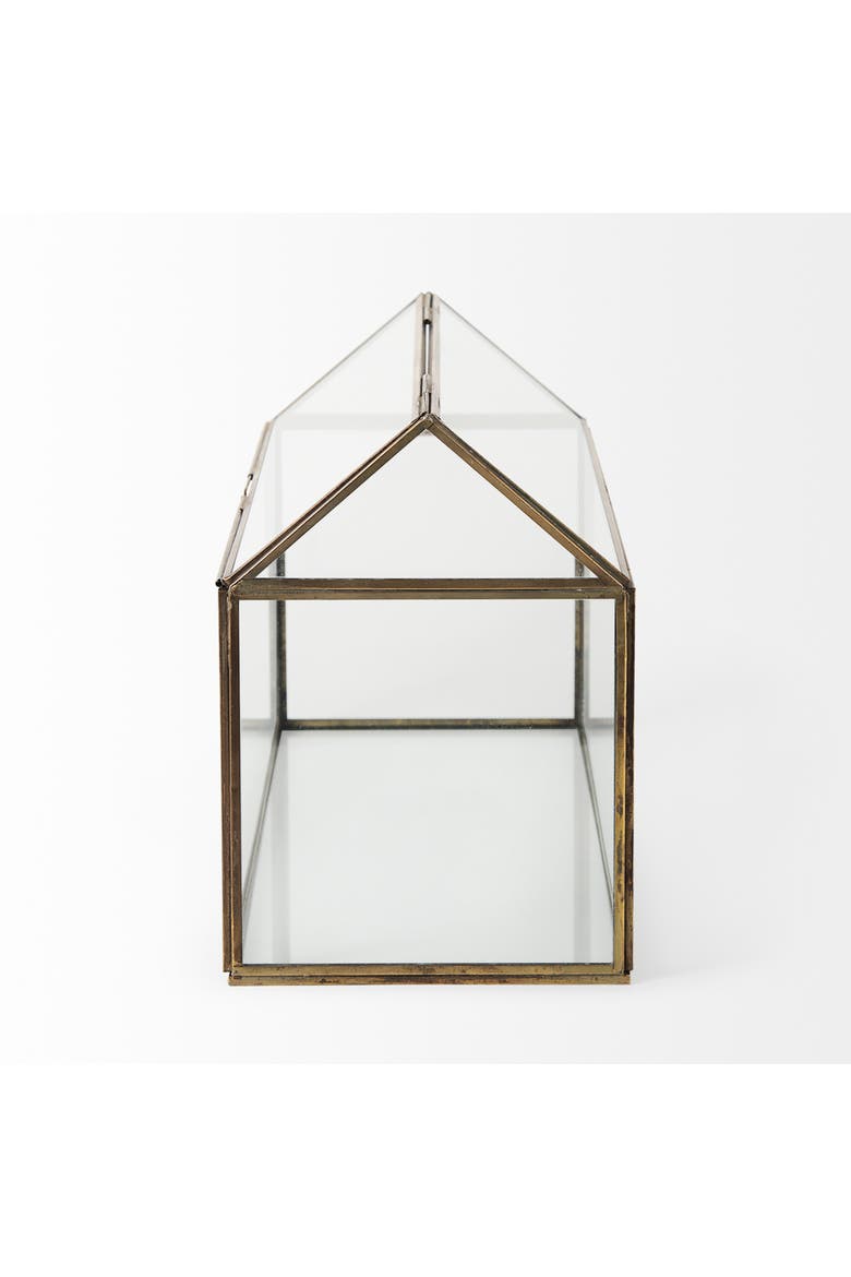 Hutt 16L x 6W x 9H Glass Terrarium Box, Alternate, color, Gold