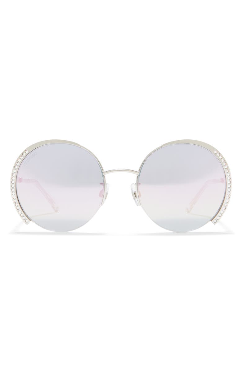 Swarovski 56mm Round Sunglasses, Main, color,