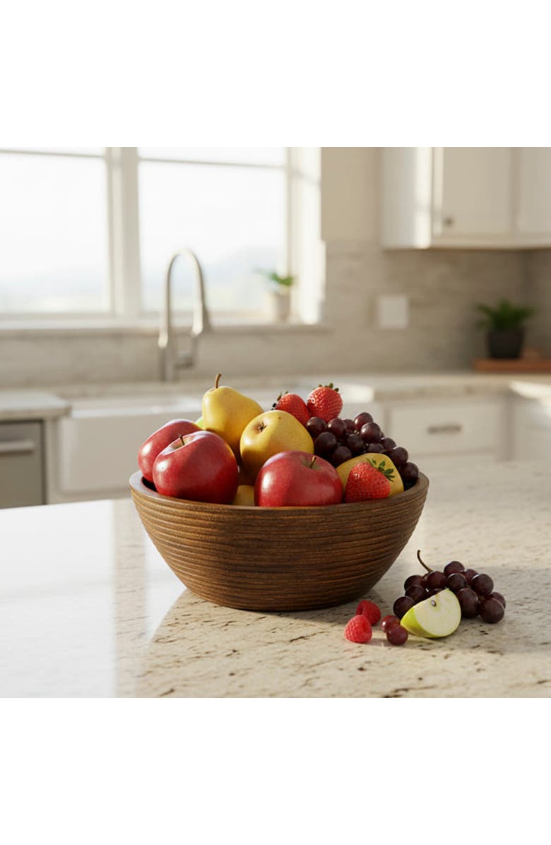 Mela Artisans Cascade Handcarved Mangowood Nested Bowls, Alternate, color, Natural