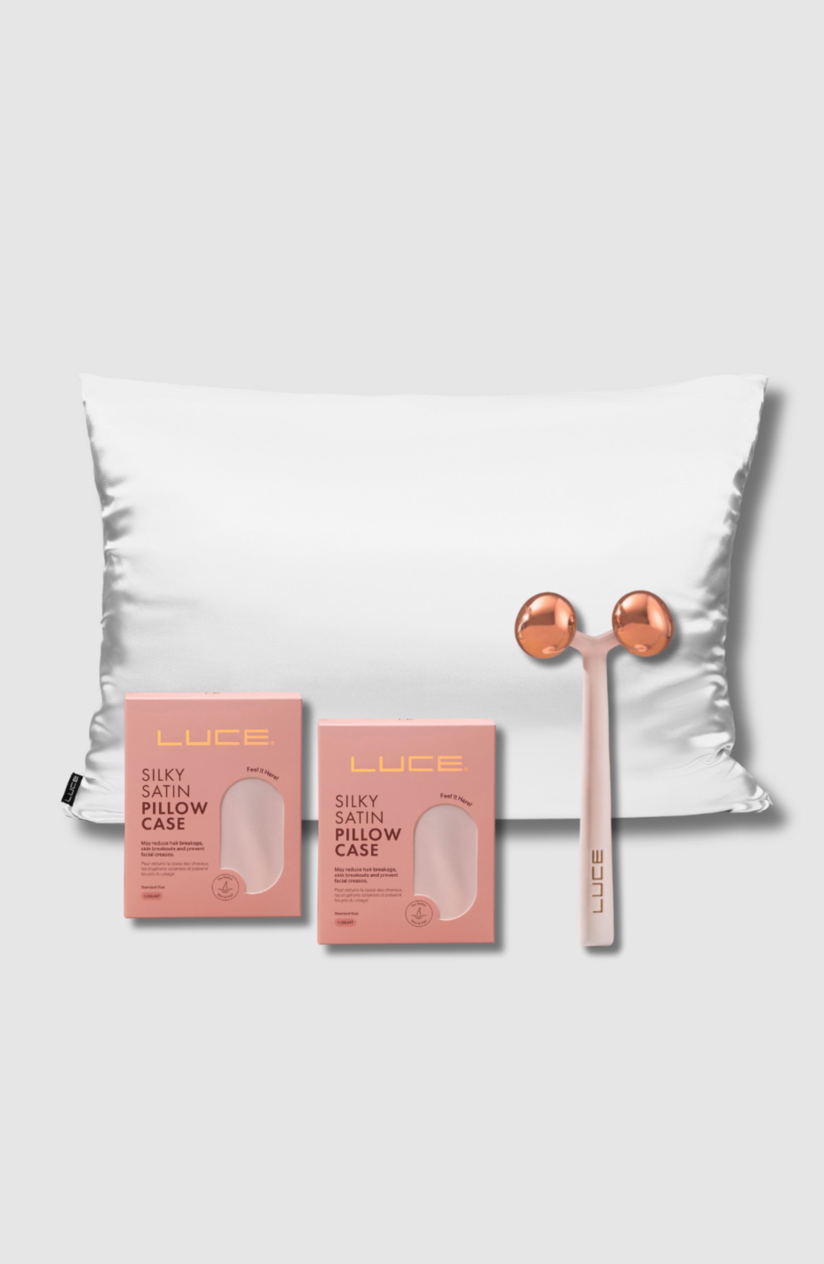 LUCE BEAUTY De-Puff & Define Collection in White 