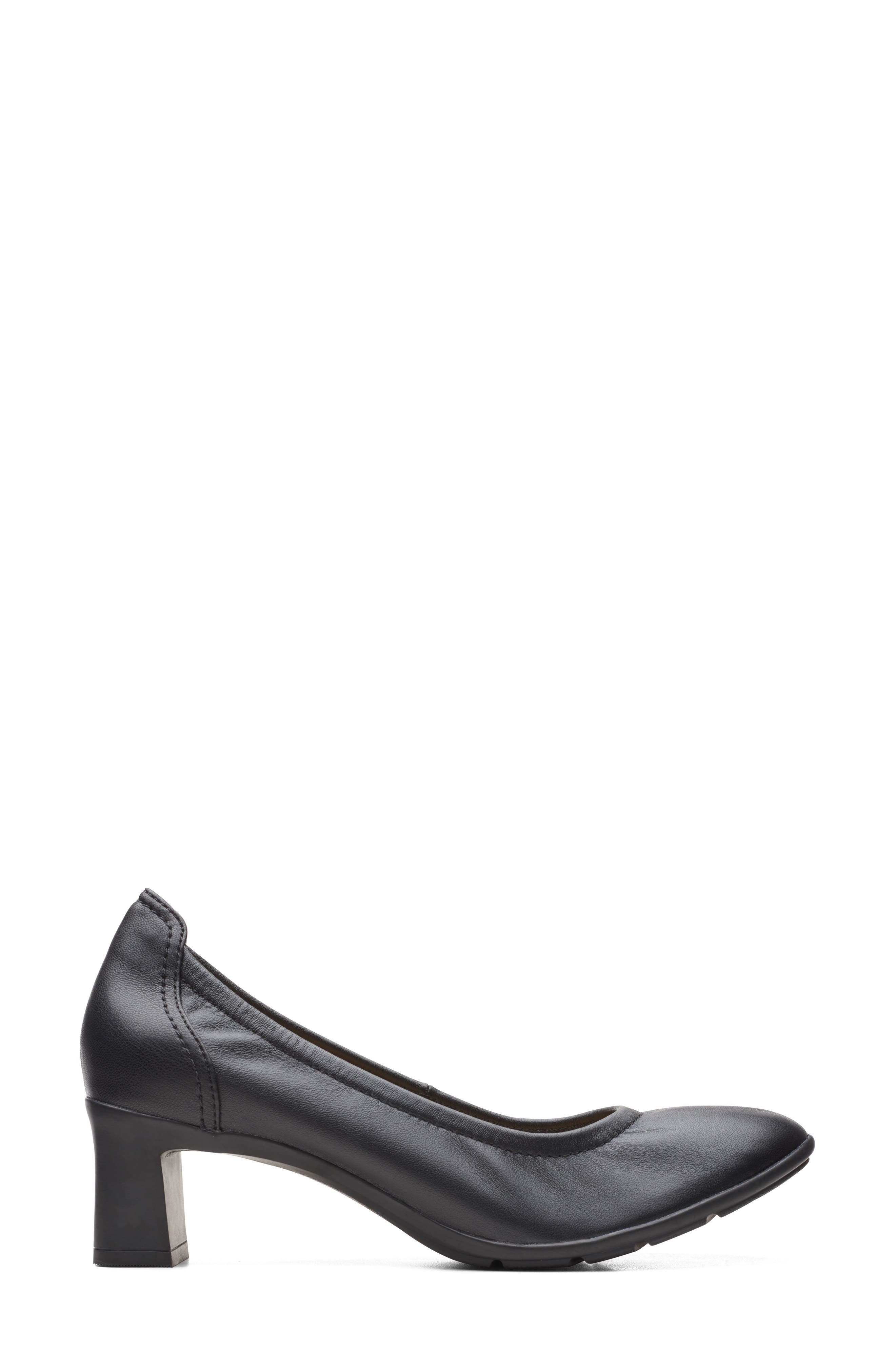 Clarks<sup>®</sup> Neiley Block Heel Pump, Alternate, color, Black Leather
