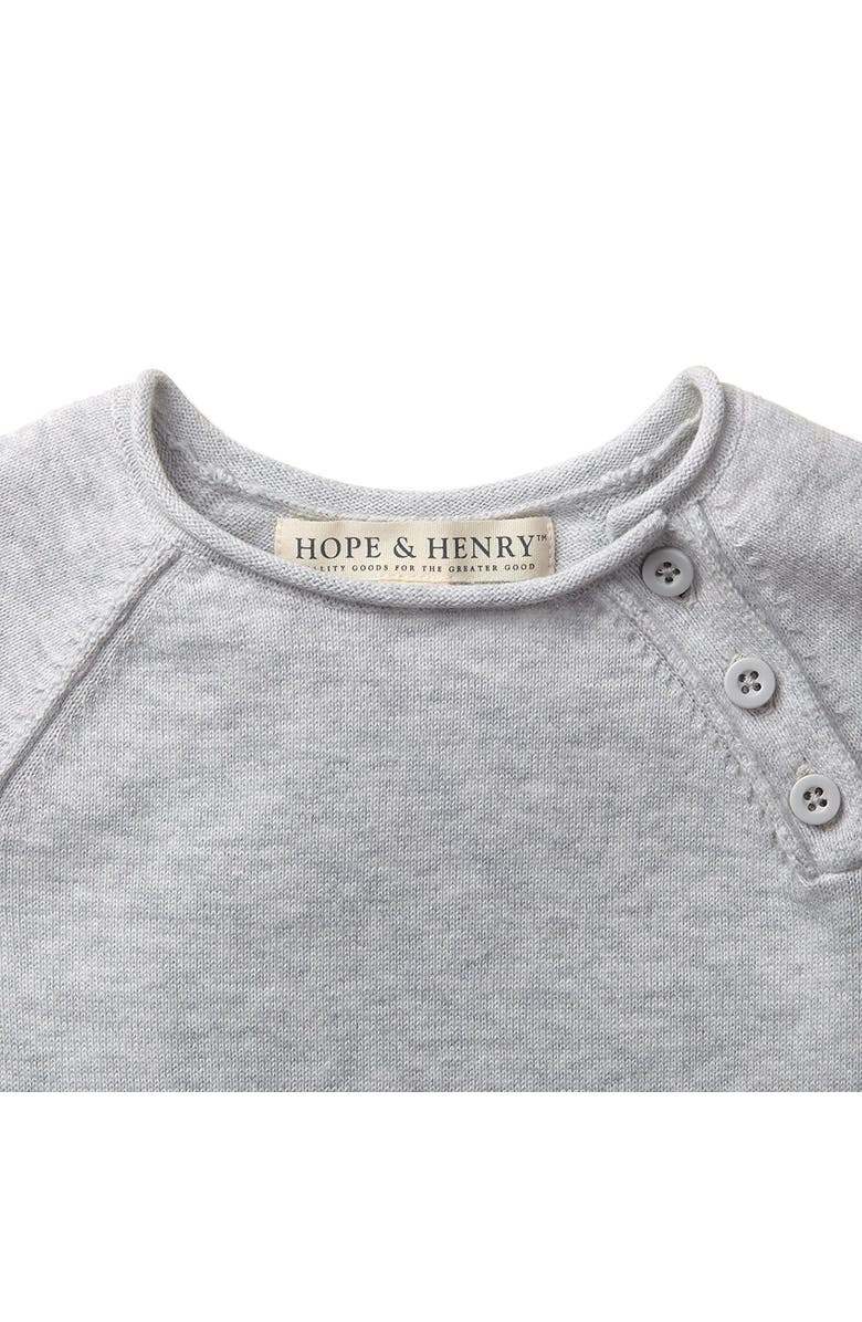 Hope & Henry Baby Raglan Sweater Romper, Alternate, color,