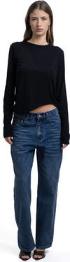 Mother of All Moa Mid Waist Wide Leg Denim