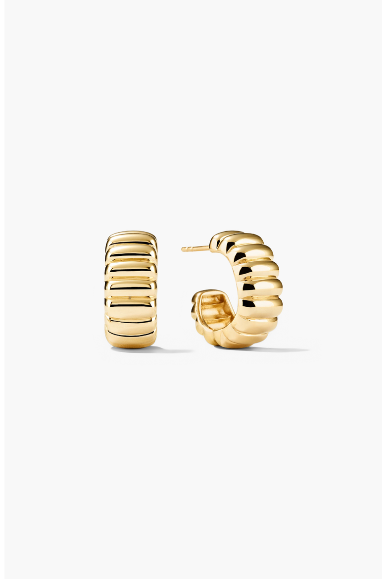 Bold Fluted Hoops, Main, color, 18k Gold Vermeil