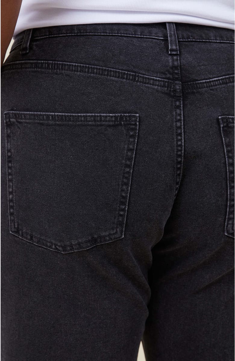 Cotton On Women's Curvy Stretch Straight Jean, Alternate, color, Graphite Black